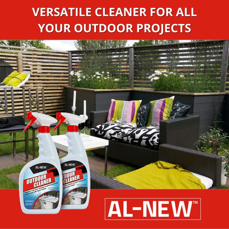 AL-NEW OUTDOOR CLEANER | Versatile Outdoor Cleaner for Deck Boxes, Plastic Outdoor Furniture, & More | Pack of 2 (32 oz.) - Image 3